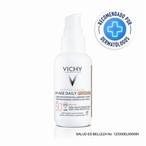 Protector Solar Facial VICHY Capital Soleil UV Age Daily Fluido para Uso Diario Color Tono Medio FPS50+, 40ml