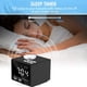 thumbnail image 3 of Radio despertador de 4.2 pulgadas con altavoz Bluetooth, doble reloj de alarma, puerto de carga USB, reproducción AUX TF Card, gran pantalla LED espejo regulable para dormitorio, cocina, escritorio. Levamdar  Regulaciones de EE. UU., 3 of 8