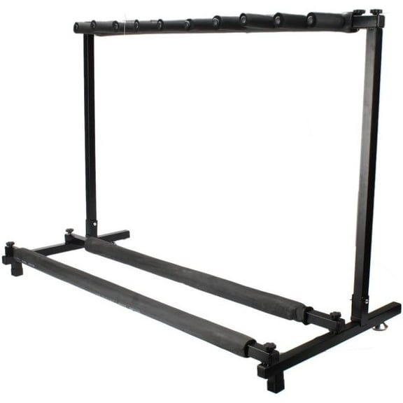 WgoodW 5/7/9 Multiple Guitar Stand, Display Rack Guitars & Ukulele & Bass & Banjo Holder for Band, Studio, Home (Square-9 Holder)