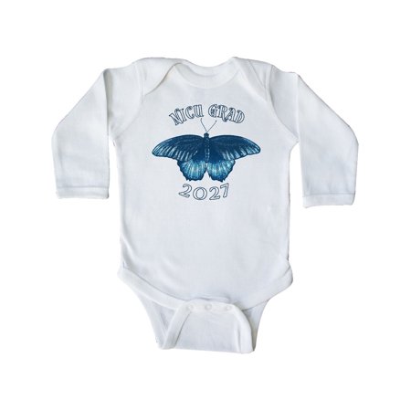 

Inktastic NICU Grad 2027 with Blue Butterfly Gift Baby Boy or Baby Girl Long Sleeve Bodysuit