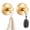 2PCS Gold, variant on Vidonio 2pcs Suction Cup Hooks,Stainless Steel Shower Hooks for Inside Shower,Waterproof Suction Cups for Glass/Tile,No Drill Wall Gold Hook-15lbs