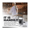 thumbnail image 3 of Digital Touch Screen Kitchen Thermometer for Meat Poultry Fish Long Wired Probe Cooking in Frying Pan Oven Smoker BBQ, 3 of 8