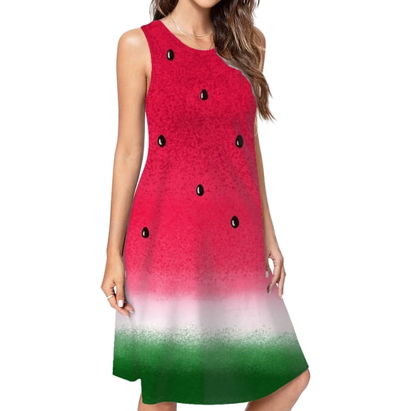 Watermelon Lovers Dress Loose Women'S Dress Beach Dresses With Pockets Dresses For Womens