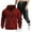 Wine, variant on Xzbqbs Men Tracksuit Set 2 Piece Sets Tactical Hoodies Quarter Zip Pullover and Cargo Cuffed Joggers Athletic Workwear Running Sets