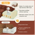 thumbnail image 6 of Aukfa Velvet Tufted Modular Sectional Sofa, 80" L-Shaped Boneless Couch with Ottoman for Living Room, Red, 6 of 12