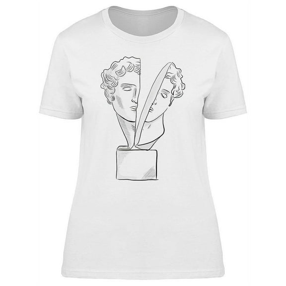 Broken Head Of David Statue T-Shirt Women -Image by Shutterstock, Female Small