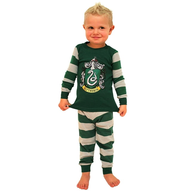 Intimo Harry Potter Pyjamas pour Enfants Toutes Maisons avec Blason (Slytherin, 4T)