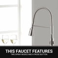 thumbnail image 5 of Strictly Sinks Pull Down Sprayer Kitchen Faucet Contemporary Design Single Handle High Arc Spring, 5 of 8