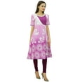 thumbnail image 3 of Bimba Women Short Tunic Kurti Angrakha Style Cotton Kurti Kurta Indian Blouse, 3 of 8