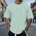 thumbnail image 2 of Siaonvr T Shirts For Men Tall Male Spring And Summer All Print Short Sleeve Round Neck T Shirt Fashion Trend Bottoming Shirt, 2 of 6