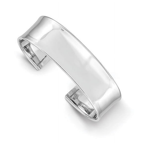 Primal Gold 14 Karat White Gold 18.5mm Polished Bangle