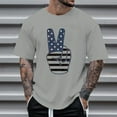 thumbnail image 2 of Siilsaa American Flag Shirts for Men Men's Graphic T-Shirt Sleeveless American Flag 4th of July Grey,L, 2 of 4