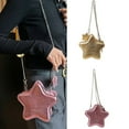 thumbnail image 2 of SIEYIO Sparkly Solid Color PU Crossbody Bag Star Shape Shoulder Purse with Metal Chain, 2 of 21