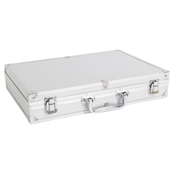 Estuche organizador para relojes con 18 ranuras, caja de exhibición portátil y elegante para guardar relojes. Plata