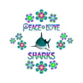 thumbnail image 3 of CafePress - Peace Love Sharks - Women's Dark Pajamas, 3 of 5