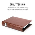 thumbnail image 6 of Bellagio-Italia CD/DVD Storage Binder - Corona Caffe - Leather - 288-Disc Capacity - Storage Organizer for DVDs, CDs, Blu Rays, & Video Games - Acid-Free Binder Organizer Sheets - 6 Pack, 6 of 6