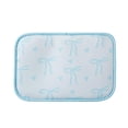 thumbnail image 2 of Bolsa de maquillaje RSRS-LEII, bonita, transparente, con estampado de lazos, nailon 02Blue, 2 of 7