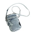 thumbnail image 2 of Bolso bandolera de mezclilla, moderno bolso de hombro de mezclilla para ir al trabajo, ideal para fiestas de vacaciones de . Azul claro, 2 of 9