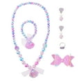 thumbnail image 1 of 6pcs/ Set Kids Decorative Bracelet Necklace Set Children Raring Finger Ring, 1 of 9