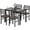 Black, variant on HOMCOM 5-Piece Dining Table Set with Upholstered Chairs, Wood Legs, Black