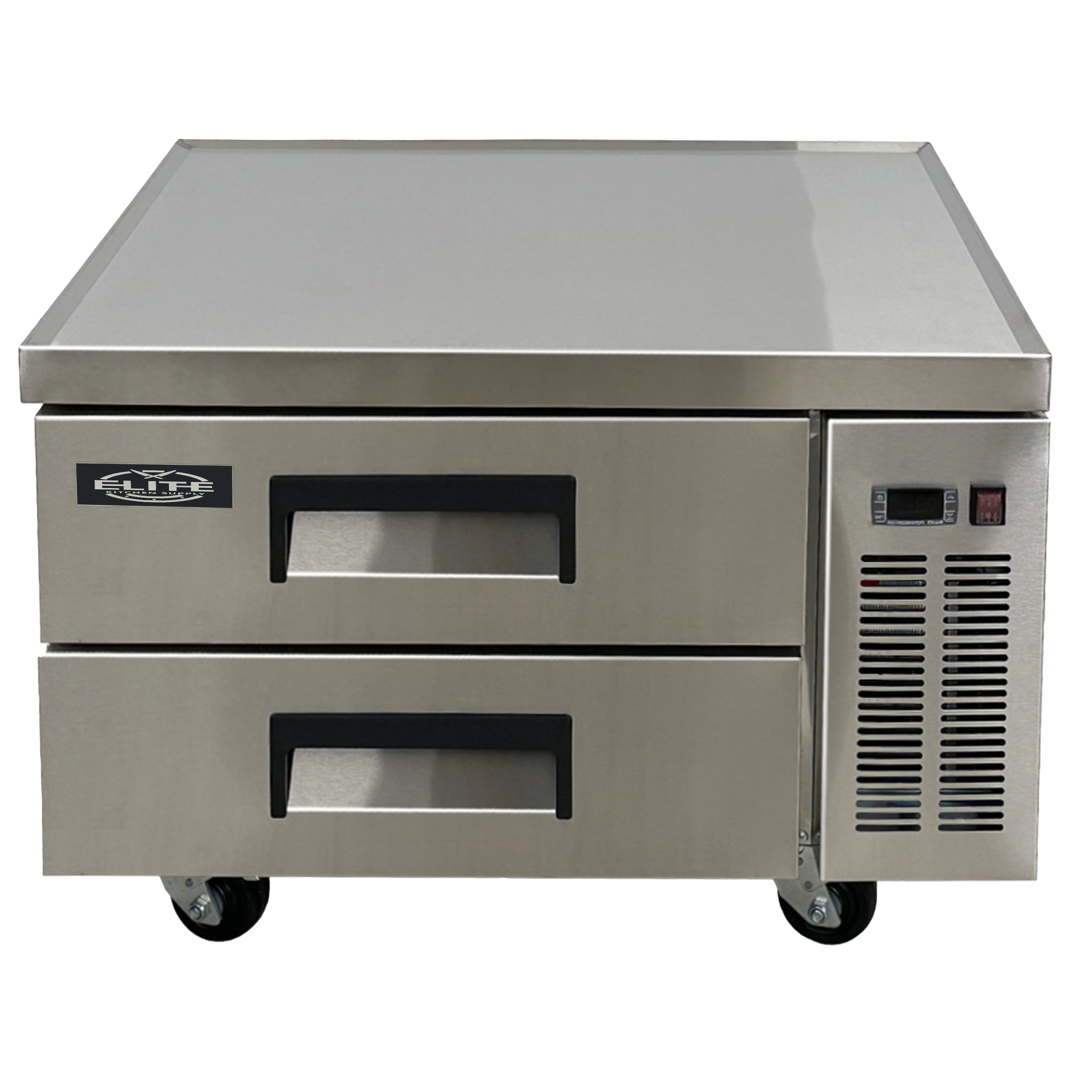 36 in. Commercial Chef Base Refrigerator Cooler in Stainless Steel 6.5 Cu.Ft.