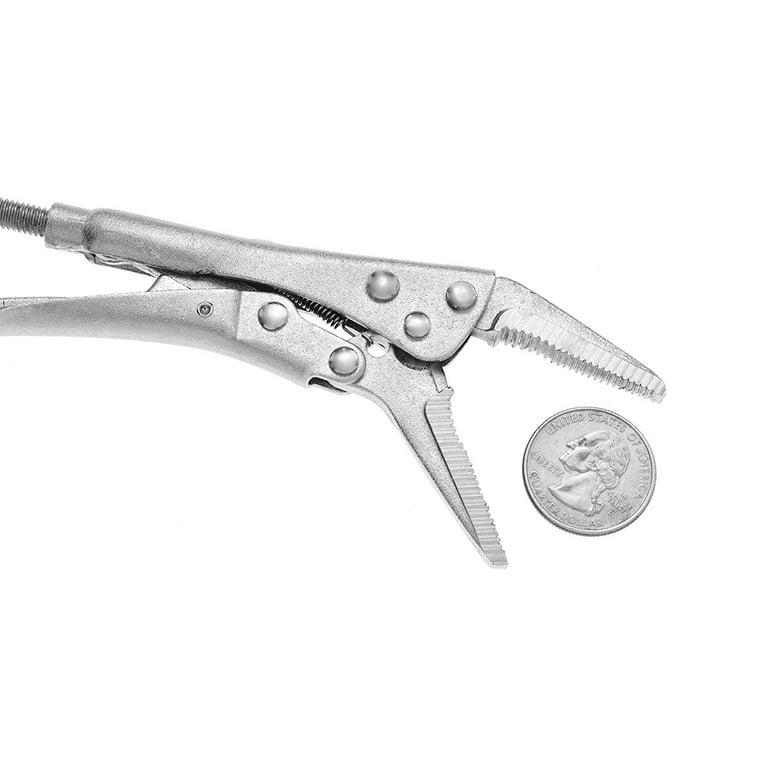 SE 9866LP 4-3/4 Mini Self-Locking Long Nose Plier with Quick-Action Release