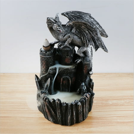 - Mrosaa Dragon Backflow Resin Cone Incense Burner Holder