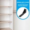 thumbnail image 4 of Uxcell Plastic Corner Braces L-Shape Bracket Right Angle Board Holder Black 1.57x1.57x2.2", 4 of 6