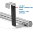 thumbnail image 4 of MODANU 2 Pack over the Door Towel Rack 9 inch Stainless Steel Towel Holder for Kitchen and Bathrooms with Anti-Slip Scratch-Protecting Stripe, 4 of 6