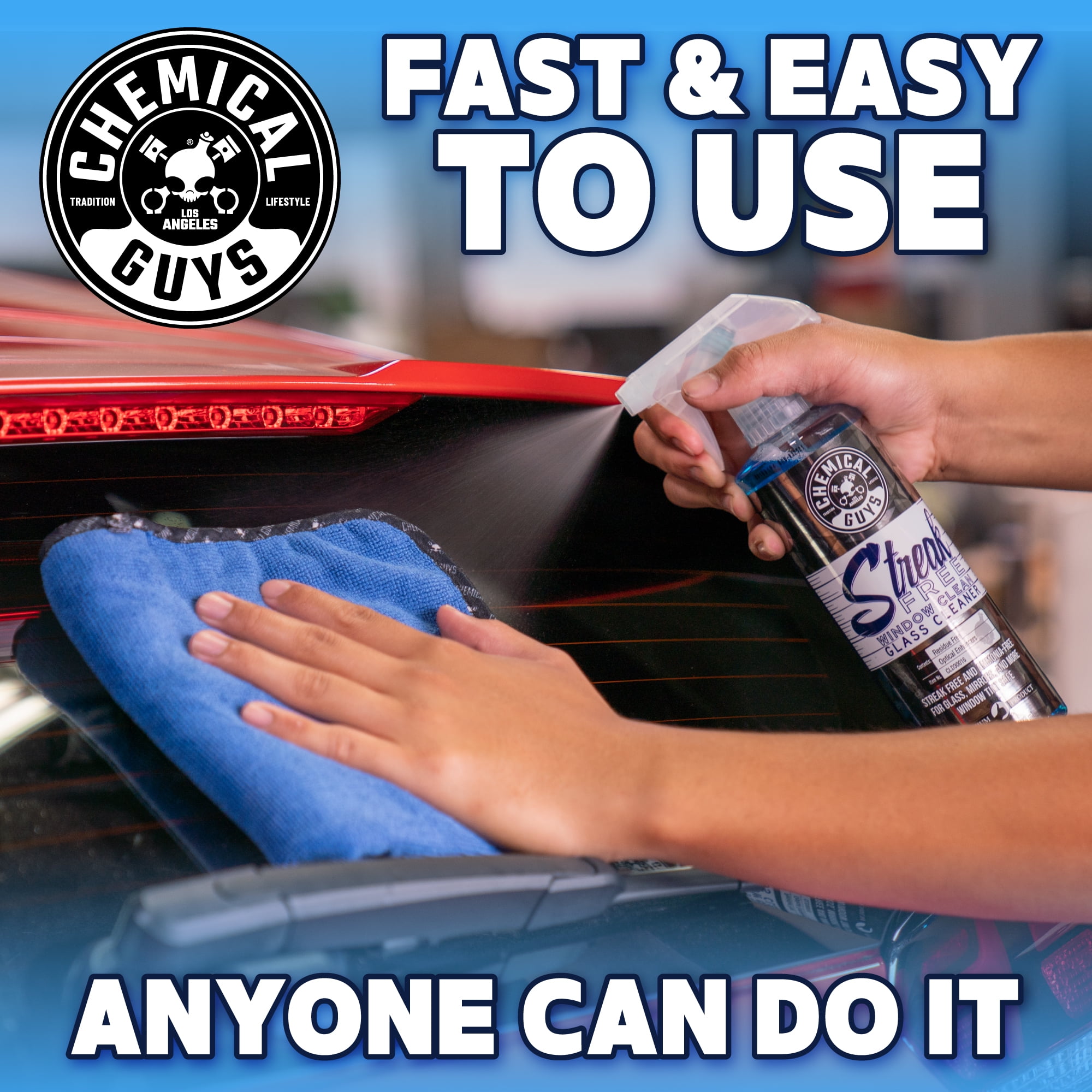 Chemical Guys - Streak Free Glass Cleaner is a gentle tint safe