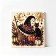 thumbnail image 2 of DIY Halloween Black Cat Pearl Painting Kit, Witch Hat Pumpkin Cobweb Full Drill Bead Art, 7.87 x 7.87 Inch Handmade Halloween Wall Decor for Home, Beginners and Adults, 2 of 6