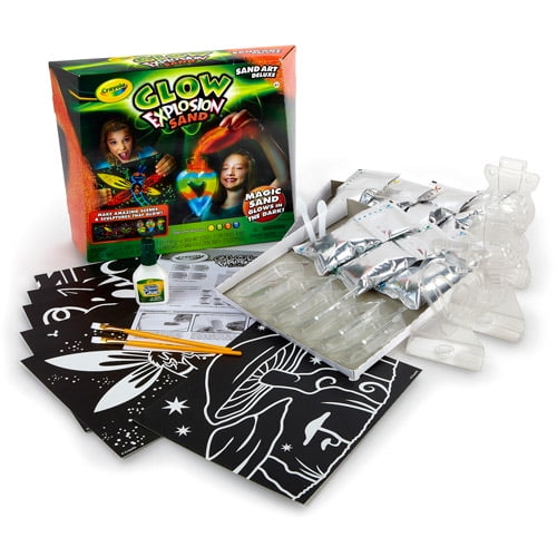 Crayola Glow Explosion Sand Art Deluxe Set for Girls