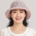 thumbnail image 3 of CYSFASHION Fedora Hats for Women Retro Classic Soft Panama Short Brim Elegant Bucket Hat Pink, 3 of 5