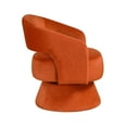 thumbnail image 5 of Lessa Swivel Accent Chair- Orange- Round Base- Soft Foam Cushion, 5 of 6