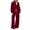 Wine, variant on 2 Piece Sets for Women Trendy Lounge Sets for Women Travel Vacation Fall Outfits for Women Button Snap Mock Sweatshirt and Wide Leg Pant Sweat Suit S