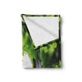 thumbnail image 2 of World Soft Flannel Fleece Throw Blanket, World of Music Themed Composition DJ Headphones Musical Notes and Earth Globe, Cozy Plush for Indoor and Outdoor Use, 50" x 70", Lime Green Grey, by Ambesonne, 2 of 6