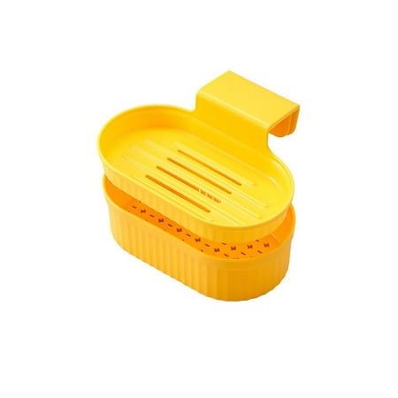 

Kitchen Double Layer Sink Strainer Drain Fruit Vegetable Drain Sponge Rack Organize Storage Basket Hanger Storage Shelf