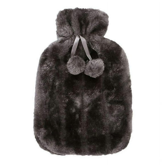 2L Removable Hot Water Bottle Bag Plush Cover Protective Case Heat Preservation
