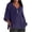 45#Purple, variant on Harpily Shirts for Women Summer Women's 7 Quarter Sleeve V Neck Solid Color Loose Top T Shirt Casual Shirt