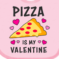 thumbnail image 4 of Inktastic Pizza is My Valentine with Hearts Boys or Girls Baby Bib, 4 of 4
