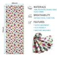 thumbnail image 2 of Red Strawberry Plants Leaf White Pattern Hot Yoga Mat Towel Non Slip for Hot Yoga - Quick-Drying Yoga Mat Cover with 4 Corner Pockets with Travel Bag - Hot Yoga Towel Non Slip 74"x26", 2 of 6