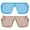 Blue, Beige, variant on Oversized Sunglasses for Women Men UV400 Lens Top Rimless Eyewear 2Pack