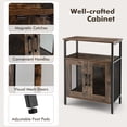thumbnail image 5 of Industrial Sideboard Buffet Cabinet with Removable Wine Rack-Coffee, 5 of 9