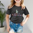 thumbnail image 2 of Povozer Toddler Baby Girl Back to School T-Shirt Outfit Kindergarten First Grade Short Sleeve T-Shirt First Day of Kindergarten Tops(Black,6-7 Years), 2 of 4