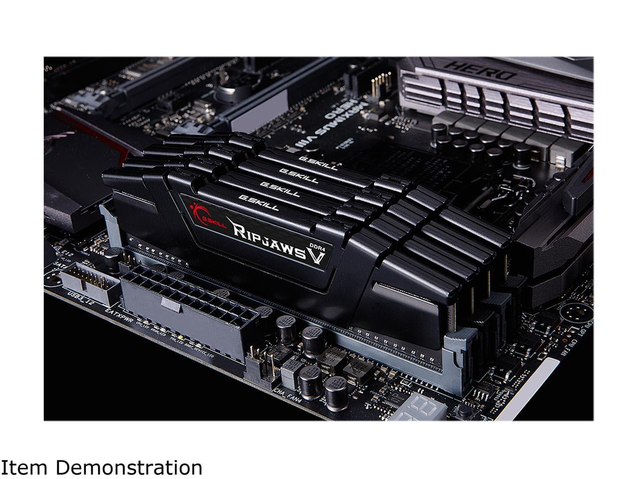 G.SKILL 128GB（4 x 32GB）Ripjaws VシリーズDDR4 SDRAM 3200MHz PC4-25600デスクトップメモリモデルF4-3200C16Q-128GVK 並行輸入品 32GB DDR4 PC4-28800 3600MHz Ripjaws V for Intel CL16 (16