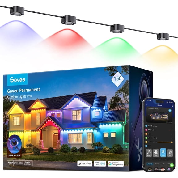 Govee Permanent Outdoor Lights Pro (Black),150ft