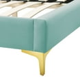 thumbnail image 6 of Modway Sunny Performance Velvet King Bed in Mint, 6 of 10
