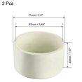 thumbnail image 2 of Unique Bargains 63mm PVC Pipe Cap Fitting, Slip End Caps DWV(Drain Waste Vent) White 2 Pcs, 2 of 2