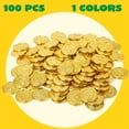 thumbnail image 3 of Monedas de fiesta JOYIN, 100 piezas, plástico dorado, 3,3 cm, 3 of 9
