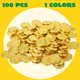 thumbnail image 3 of Monedas de fiesta JOYIN, 100 piezas, plástico dorado, 3,3 cm, 3 of 9